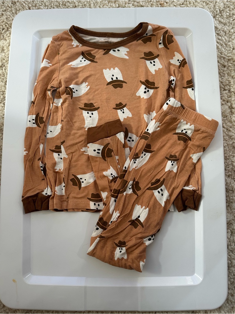 Milkberry Cowboy Ghost Halloween Pajama Set